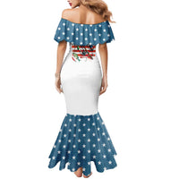 American Flag Fishing Mermaid Dress with Fishing Rods and Lures Watercolor Style Design - Wonder Print Shop