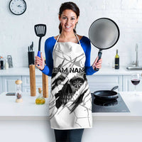 Dartboard Skull Darts Apron with Torn Stone Texture and Cracked Marble Design - Wonder Print Shop