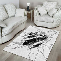 Dartboard Skull Darts Area Rug with Torn Stone Texture and Cracked Marble Design - Wonder Print Shop