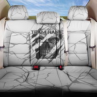 Dartboard Skull Darts Back Car Seat Cover with Torn Stone Texture and Cracked Marble Design - Wonder Print Shop