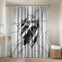 Dartboard Skull Darts Bathroom Set with Torn Stone Texture and Cracked Marble Design - Wonder Print Shop