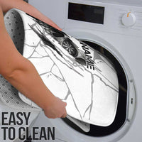 Dartboard Skull Darts Bathroom Set with Torn Stone Texture and Cracked Marble Design - Wonder Print Shop