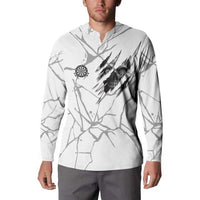 Dartboard Skull Darts Button Sweatshirt with Torn Stone Texture and Cracked Marble Design - Wonder Print Shop