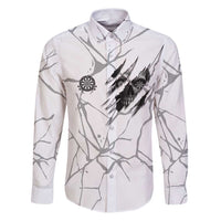 Dartboard Skull Darts Family Matching Puletasi and Hawaiian Shirt with Torn Stone Texture and Cracked Marble Design - Wonder Print Shop