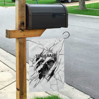 Dartboard Skull Darts Garden Flag with Torn Stone Texture and Cracked Marble Design - Wonder Print Shop