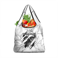 Dartboard Skull Darts Grocery Bag with Torn Stone Texture and Cracked Marble Design - Wonder Print Shop