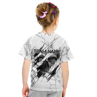 Dartboard Skull Darts Kid T Shirt with Torn Stone Texture and Cracked Marble Design - Wonder Print Shop