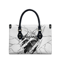 Dartboard Skull Darts Leather Bag with Torn Stone Texture and Cracked Marble Design - Wonder Print Shop