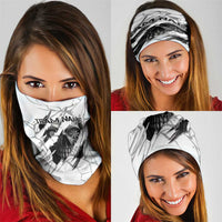 Dartboard Skull Darts Neck Gaiter with Torn Stone Texture and Cracked Marble Design TS04