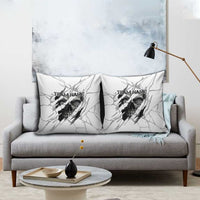 Dartboard Skull Darts Pillow Cover with Torn Stone Texture and Cracked Marble Design - Wonder Print Shop