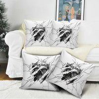 Dartboard Skull Darts Pillow Cover with Torn Stone Texture and Cracked Marble Design - Wonder Print Shop