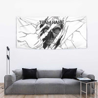 Dartboard Skull Darts Tapestry with Torn Stone Texture and Cracked Marble Design - Wonder Print Shop