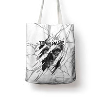 Dartboard Skull Darts Tote Bag with Torn Stone Texture and Cracked Marble Design - Wonder Print Shop