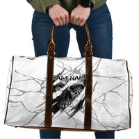 Dartboard Skull Darts Travel Bag with Torn Stone Texture and Cracked Marble Design - Wonder Print Shop