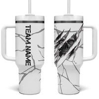 Dartboard Skull Darts Tumbler With Handle with Torn Stone Texture and Cracked Marble Design - Wonder Print Shop