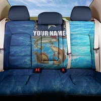 Texas Flag Fishing Back Car Seat Cover with Ocean Fish Graphic and Blue Water Background - Wonder Print Shop