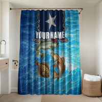 Texas Flag Fishing Bathroom Set with Ocean Fish Graphic and Blue Water Background - Wonder Print Shop