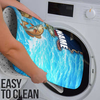 Texas Flag Fishing Bathroom Set with Ocean Fish Graphic and Blue Water Background - Wonder Print Shop