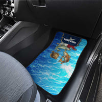 Texas Flag Fishing Car Mats with Ocean Fish Graphic and Blue Water Background - Wonder Print Shop