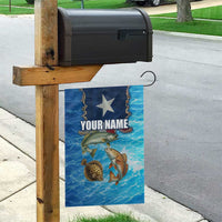 Texas Flag Fishing Garden Flag with Ocean Fish Graphic and Blue Water Background - Wonder Print Shop