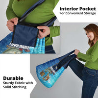 Texas Flag Fishing Grocery Bag with Ocean Fish Graphic and Blue Water Background - Wonder Print Shop