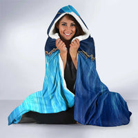 Texas Flag Fishing Hooded Blanket with Ocean Fish Graphic and Blue Water Background - Wonder Print Shop