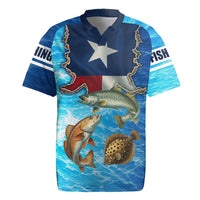 Texas Flag Fishing Rugby Jersey with Ocean Fish Graphic and Blue Water Background - Wonder Print Shop