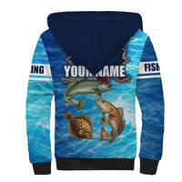 Texas Flag Fishing Sherpa Hoodie with Ocean Fish Graphic and Blue Water Background - Wonder Print Shop