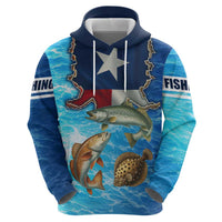 Texas Flag Fishing Zip Hoodie with Ocean Fish Graphic and Blue Water Background - Wonder Print Shop