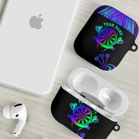 Neon Dartboard Darts AirPods Case with Colorful Target and Psychedelic Swirl Pattern - Wonder Print Shop
