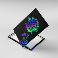 Neon Dartboard Darts Canvas Wall Art with Colorful Target and Psychedelic Swirl Pattern - Wonder Print Shop