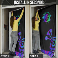 Neon Dartboard Darts Door Cover with Colorful Target and Psychedelic Swirl Pattern - Wonder Print Shop