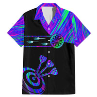 Neon Dartboard Darts Family Matching Mermaid Dress and Hawaiian Shirt with Colorful Target and Psychedelic Swirl Pattern - Wonder Print Shop
