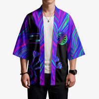 Neon Dartboard Darts Kimono with Colorful Target and Psychedelic Swirl Pattern - Wonder Print Shop