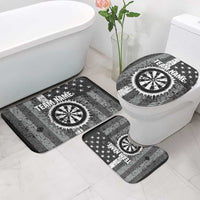 Grunge American Flag Darts Bathroom Set with Dartboard Target and Black White Stars - Wonder Print Shop