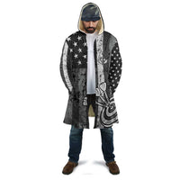 Grunge American Flag Darts Cloak with Dartboard Target and Black White Stars - Wonder Print Shop