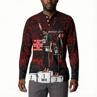 Mexico City 1968 Black Power Salute Button Sweatshirt Unapologetic Civil Rights History Urban Graffiti Art