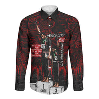Mexico City 1968 Black Power Salute Long Sleeve Button Shirt Unapologetic Civil Rights History Urban Graffiti Art