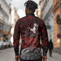 Mexico City 1968 Black Power Salute Long Sleeve Button Shirt Unapologetic Civil Rights History Urban Graffiti Art