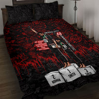 Mexico City 1968 Black Power Salute Quilt Bed Set Unapologetic Civil Rights History Urban Graffiti Art