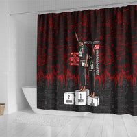 Mexico City 1968 Black Power Salute Shower Curtain Unapologetic Civil Rights History Urban Graffiti Art