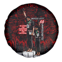 Mexico City 1968 Black Power Salute Spare Tire Cover Unapologetic Civil Rights History Urban Graffiti Art