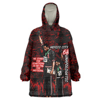 Mexico City 1968 Black Power Salute Wearable Blanket Hoodie Unapologetic Civil Rights History Urban Graffiti Art