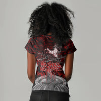 Mexico City 1968 Black Power Salute Women V-Neck T-Shirt Unapologetic Civil Rights History Urban Graffiti Art