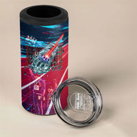 African American 1968 Black Power Salute 4 in 1 Can Cooler Tumbler Retro Cyberpunk Sci-Fi Tech Civil Rights Art