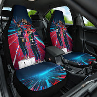 African American 1968 Black Power Salute Car Seat Cover Retro Cyberpunk Sci-Fi Tech Civil Rights Art