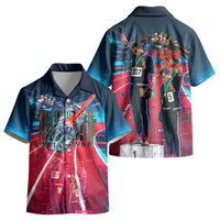 African American 1968 Black Power Salute Kid Hawaiian Shirt Retro Cyberpunk Sci-Fi Tech Civil Rights Art