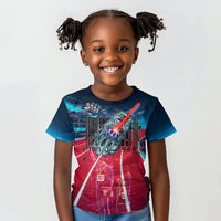 African American 1968 Black Power Salute Kid T shirt Retro Cyberpunk Sci-Fi Tech Civil Rights Art