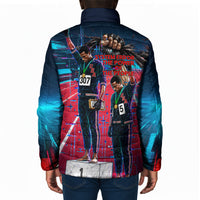 African American 1968 Black Power Salute Padded Jacket Retro Cyberpunk Sci-Fi Tech Civil Rights Art