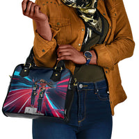 African American 1968 Black Power Salute Shoulder Handbag Retro Cyberpunk Sci-Fi Tech Civil Rights Art